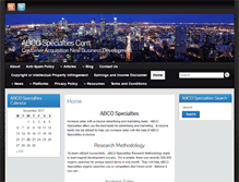 Tablet Screenshot of abcospecialties.com